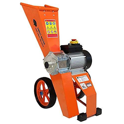 Forest Master FM4DD-MUL Elektrischer 2800w 4HP Holzhacker, Schredder. Mulcher. Trommelhäcksler Holzhäcksler Zerlegt alle Gartenabfälle