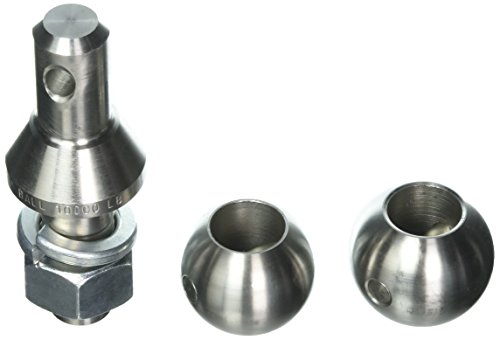 2,5 cm Schaft mit 4,2 cm und 5,1 cm Kugeln. Edelstahl.