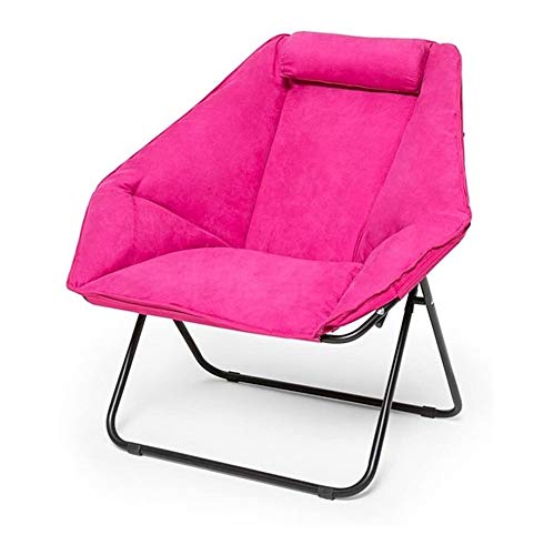 DYB Campingstuhl Faltbar Moonchair Klappstuhl for Home Große beiläufigen Suede Fauler Bürostuhl Computer-Sofa-Stuhl Strand-Stuhl (Color : B)