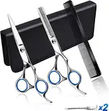 NWOUIIAY Haarschere Set 6,7 Zoll Friseurschere Professionell Haarscheren 2 edelstahl scharfe Effilierschere präzise Haarschnitte