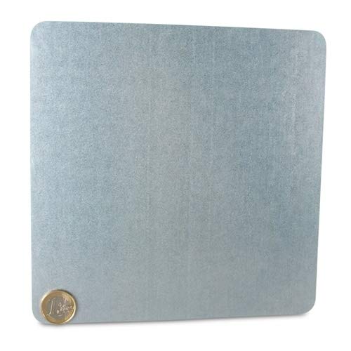 magnets4you Metallplatte verzinkt mit abgerundeten Ecken, Haftgrund für Magnete. Verschiedene Abmessungen Größe 195 x 195 mm