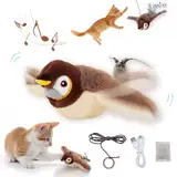 Katzenspielzeug Vogel Fliegt Elektrisch, Interaktives Katzenspielzeug Vogel mit Katzenminze, Katzenspielzeug Selbstbeschäftigung Vogel, Fliegender Vogel Spielzeug für Katzen, Flying Bird Cat Toy