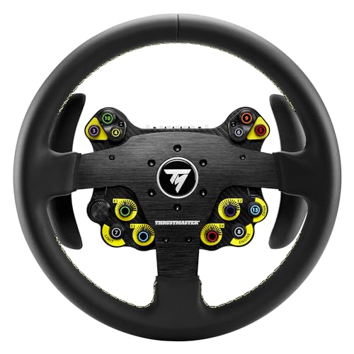 Thrustmaster EVO Racing 32R Leather, Rundes, Lederbezogenes Lenkrad und Abnehmbare Nabe, Für PC und Konsolen