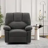 HOMYEDAMIC Relaxsessel mit Liegefunktion, TV-Sessel mit Seitengriff, 150 kg Belastbar, Dunkelgrau
