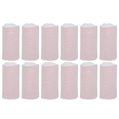 XIASABA Outdoor Notfallhilfe elastischer Verband für Sportwundbehandlung Kompressionstherapie mit Haken- und Schleifenverschluss 10 cmx4,5 m (10 cm*4,5 m)