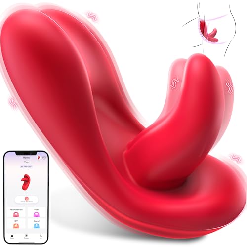 Tagnaff Vibration für Frauen Flirtende Sex Spielzeug für die Frau Paare Extrem, Unsichtbar Tragbare Lecken Vibratorensets für Frauen Klitoris 10 Modi, APP Vibrator Sexspielzeug Stimulator für Sie