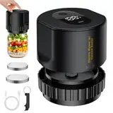 Vakuumiergerät, Einmachglas Vakuumierer Elektrischer Mason Jar VerschließEr Kit mit 10 Deckeln Vacuum Sealer mit Led Anzeige für Normalen und Weithalsigen EinmachgläSern