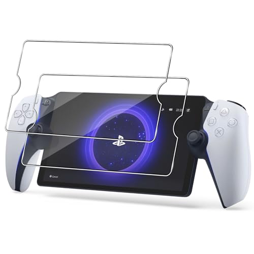 GEEMEE für Sony PS5 Playstation Portal für Panzerglas Schutzfolie, 2 Stück 9H Filmhärte Gehärtetem Schutzglas Hohe Empfindlichkeit Displayschutzfolie