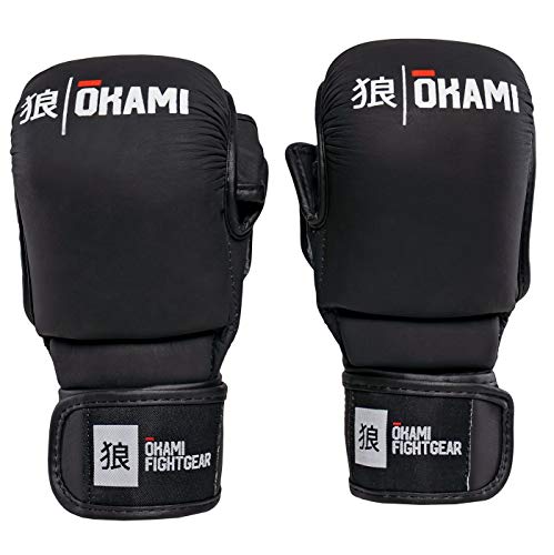 Okami Hi-Pro Sparring MMA Handschuhe Noir- Grappling Freefight BJJ Handschuhe (M)