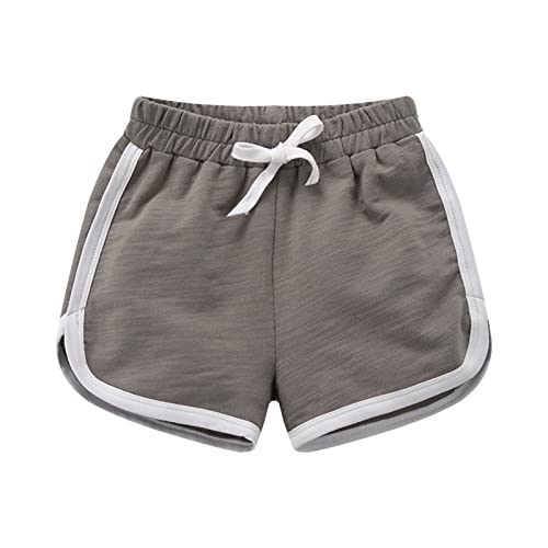 iOoppek Kinder Kurze Hose 146 Baumwolle Aktiv Athletisch Laufen Schlafen Für Kleinkinder Kinder Große Mädchen Jungen Sommer Strandsport Festliche Kleidung Baby Junge (Grey, 13-14 Years)