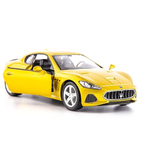 imtfzct 1/36 Maßstab Maserati GT Casting Car Model, Zinklegierung Spielzeugauto für Kinder, Pull Back Fahrzeuge Spielzeugauto für Kleinkinder Kinder Jungen Mädchen Geschenk (Gold