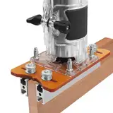 Holz Router Slotting Locator, 2 in 1 Schlitz basis und Befestigungs halterung für 65 mm-Trimmmaschine, Einstellbare Hochpräzise Schlitzmaschine Router Befestigung Zubehör