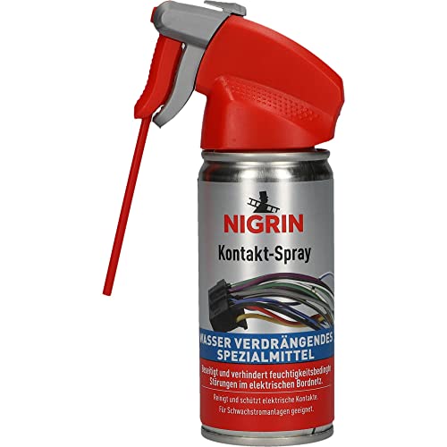 NIGRIN Kontakt-Spray für Elektronik, zur Reinigung und Schutz von elektronischen Kontakten, 100 ml