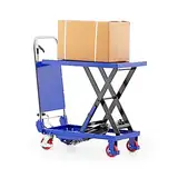 Pallit Hubtischwagen klappbar mit Fußpumpe 150kg Tragkraft & 740mm Hubhöhe Höhenverstellbarer Scherenhubtisch Hebebühne Hubtisch Scherentisch Hydraulisch