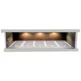 NUEIOVRW 1/43 Diorama-Auto-Garagenmodell mit LED-Licht, für Druckguss-Modellautos im Maßstab 1:43 und Hot Wheels Garage, Stadtauto-Parkplatz-Szenen-Vitrine, Modell, mit Acryl-Abdeckung