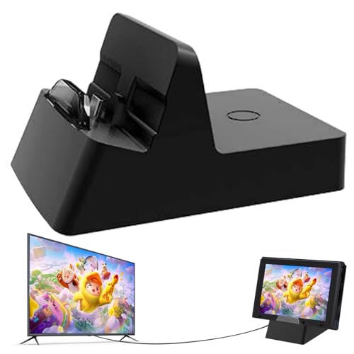 Switch Dock für Nintendo Switch/Switch OLED, 3 in 1 Docking Station mit Type-C/USB/HDMI, Tragbare Ladeständer 4K HDMI TV Dockingstation, PD-Schnellladung, Projektionshalterung für Spielbildschirme