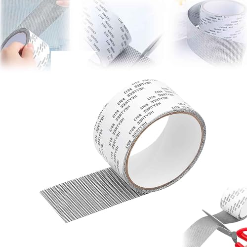 HIDRUO Strong Adhesive Screen Repair Tape,Window Screen Repair Tape, Window Screen Repair Kit, Window Screen Patch for Patching The Tears and Holes in Doors and Windows (1, Black)