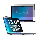 SenseAGE Magnetischer Blickschutzfilter für MacBook Air 13,6 Zoll (2022-2024 M2/M3), Anti-Spy & Anti-Blaulicht Sichtschutzfolie, Laptop Privacy Screen Protector, Sichtschutz Filter