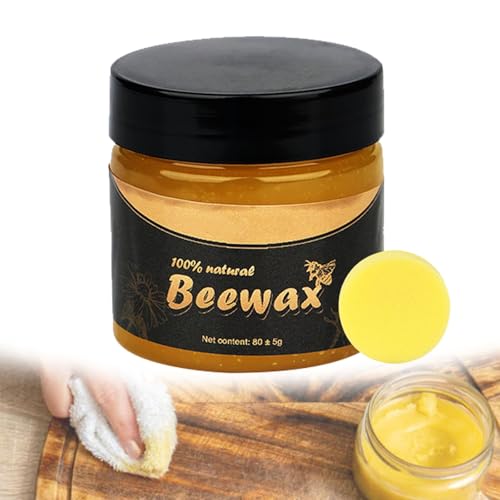 Aosrioylt for Beefix Möbelrestaurator, Bienenwachspolitur for Holz, Beefix Bienenwachs-Möbelpolitur, Beefix Holzrestaurator Mit Schwamm, Natürliche Möbelpolitur Und Pflegespülung(1PCS)