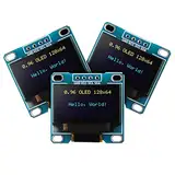 XTVTX 3PCS 0,96 Zoll OLED-Modul 12864 128x64 Treiber IIC I2C Serielle selbstleuchtende Anzeigeplatine Kompatibel mit Arduino PI (Blau und Gelb)