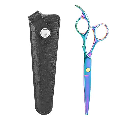 Qiilu Friseurschere, 6.7 Zoll Haarschere Professionelle bunte Schärfe Rand Haarschere Friseur Friseur Schere Cutter((Hair Scissors + Protective Case))