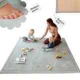 BabybeFun Krabbelmatte Baby [EXTRA WEICH] 3cm Dicker Teppich Kinderzimmer 180x200x3cm [Laufen wie auf Wolken] Spielmatte Baby | Spielteppich Kinder | Krabbeldecke | Kinderteppich