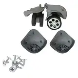 ZPECIAL 1 Paar Reparatur-Reisekoffer-Teile, 360°-Räder, A79, Gepäckrollen, Koffer, zweireihig, Rollen, Reparaturrollen, robustes Rad mit Schrauben, Hellgraue Trompete, Height 10cm