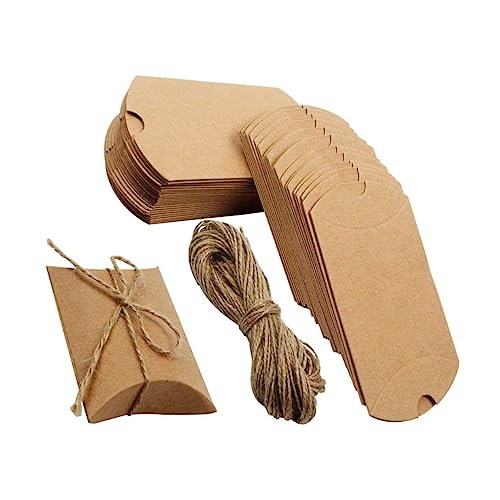 BESTYASH 100 Stück Box aus Kraftpapier Präsentieren Sie zum Packen zum Verpacken Geschenkboxen für Partys Kraft- Kuh Karte Hellbraun