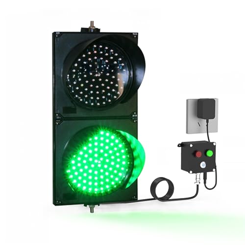 Ampel, 8in/200mm LED Ampel mit Controller, PC-Gehäuse, Wiegebrücke Logistikpark Entladen Hafen Fabrik Parkplatz Ampel (220V)