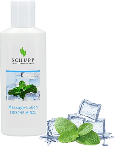 Schupp - Massage-Lotion Frische Minze - 200ml - Massage-Creme für gute Gleitfähigkeit - sanft kühlend und belebend - Made in Germany