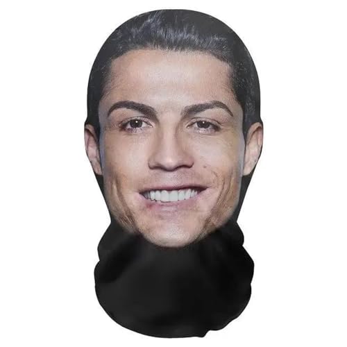 Realistische Cristiano Ronaldo 3D-Druck Vollgesichtsmaske – Atmungsaktiv, leicht & bequem, ideal für Cosplay, Partys, Halloween, Karnveal & Events