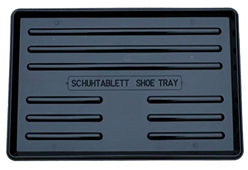 R.G. Schuhtablett Schuhwanne Schuhmatte Schuhablage Unterlage Untersetzer Abtropfschale Napfunterlage Napf (30x45 schwarz)