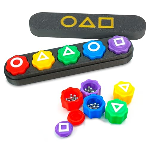 ToyPlash - Set 5 Steine Gonggi Spiel – Gonggi Steine Original Korea - Gongi Spiel für Kinder & Erwachsene - Korean Stein Traditionell - Gongi Korean Game Original - Jackstones Game (Fall)