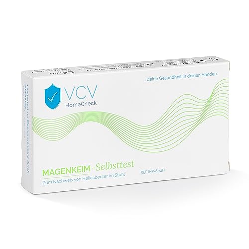 VCV HomeCheck Magen-Darm-Gesundheit Schnelltest für Zuhause | Ergebnis in 10 Min | Stuhltest auch für Kinder geeignet | Helicobacter Pylori Test | 98% Test-Genauigkeit | Magenkeim Selbsttest