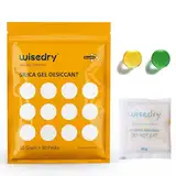 Wisedry 10g x 30 Packungen Silica Gel Sachets Beutel mit Orangenperlen Feuchtigkeitsanzeige Trockenmittel Packs Feuchtigkeitsabsorber zur Entfernung von Lufttrockner Feuchtigkeit