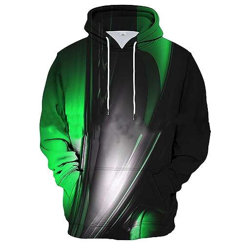 Poloshirt Herren Geschenke Für Männer Zip Hoodie Funktionsshirt Herren Kompressionsshirt Herren Langarmshirt Herren Kapuzenpullover Für Herren Langarmshirts Für Herren Cardigan Herren（3-Green,5XL）