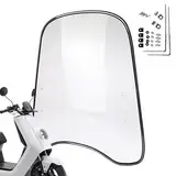 Motorrad Windschutzscheibe, Motorrad Spoiler, Windschild Windschutzscheibe Für Motorräder Elektrische Fahrzeuge,Bruchsicheres, Winddichtes, Kältefestes PC-Schild Für Motorräder, Elektroautos