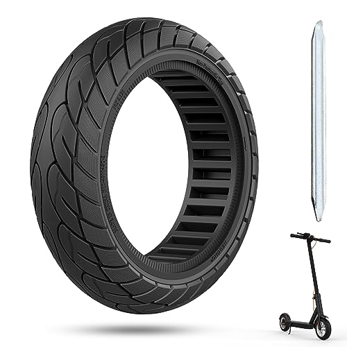 OUXI 10x2.125 Zoll Ersatzreifen Solid Reifen Mit 1 Montagewerkzeug Für Elektro-Scooter Vollgummi Tyre Reifen, 10x2.125 Zoll Ersatzräder,Vollgummi Tyre Reifen,Hochelastischer Elektro Scooter Reifen