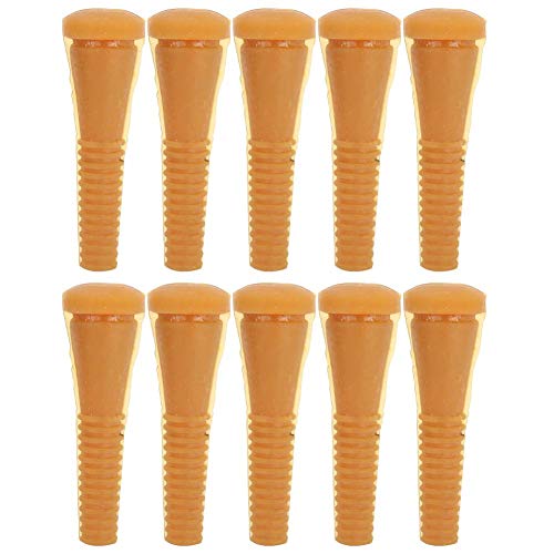 GOTOTOP legenester für hühner hühnersattel 10PCS Haarentferner Geflügel Hühnerkautschuk Viehhaltung Entfernung Finger Kleber Zupfer Viehzucht Geflügel Zubehör für Hühnerente Gans(Gelb)
