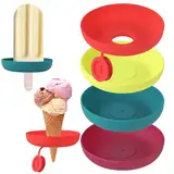4er Set Eishalterung Kinder, Eisstiele Wiederverwendbar, Eis Tropfschutz Für Saubere Hände Und Kleidung, Popsicle Molds Aus Hochwertigem Material, In Praktischer Aufbewahrung