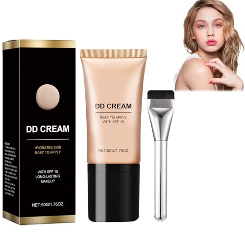 Foundation, DD Cream, Full Coverage Foundation, Concealer Flüssige Foundation, Ohne Es Abzunehmen, DD Cream Stay Matte, Leicht, Ohne Das Make-Up Zu Entfernen, Elfenbeinweiß