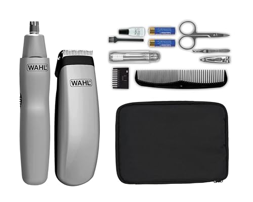 WAHL 9962-1816 Reise-Set / Batteriebetriebener Bartschneider und Nasen/Ohrhaartrimmer