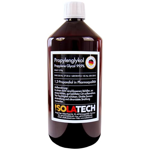 Propylenglykol 1L-Flasche Propylenglykol 99,9% in Pharmaqualität 1,2 Propandiol (Inhalt 1kg)