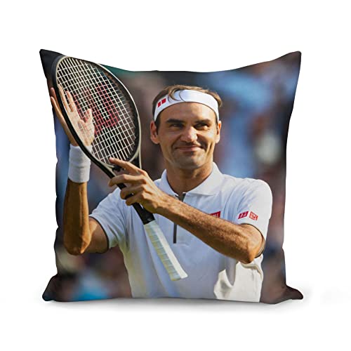 French Unicorn Kissenhülle Roger Federer Champion Athlet Star Tennis Champion (40 x 40 cm)