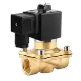 Magnetventil Messing,1/2" 220V AC Elektromagnetventil Messing,Elektrisch Magnet Ventil,Brass Solenoid Valve, Messing Elektrisches Magnetventil,Messing Magnetventil Direktgesteuert für Wasser Luft