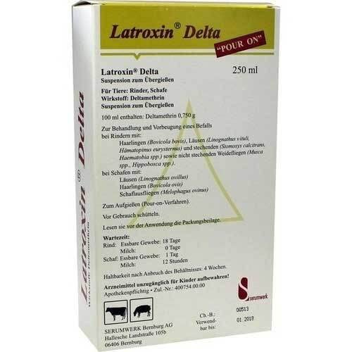 LATROXIN Delta Susp.z.Übergießen f.Rinder/Schafe 250 ml