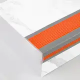 Treppenkantenprofil L Selbstklebend Kantenschutzprofil PVC Kunststoff Eckenschutz Anti Profil Winkelprofil Selbstklebende Kantenschutz-Formleiste Für Den Außen- Und Innenbereich ( Color : Orange gray