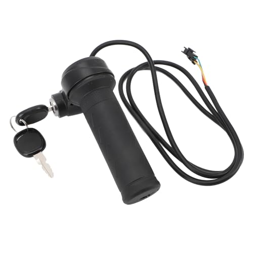 E Bike Throttle E Bike Throttle, Universal Electric Bike Throttle Scooter Speed Control Grip Bike Throttle with 2 Keys Speed Controller Handle