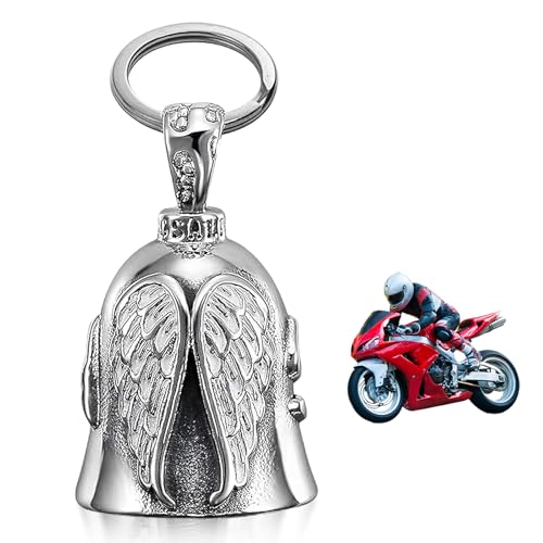 Guardian Bell Biker Bell, Guardian Bell Motorrad mit Geschenkbox, Halskette, Schlüsselring, Universalhalterung, Motorrad Glocke, Motorrad Glocke GlüCksbringer für Motorrad Zubehör