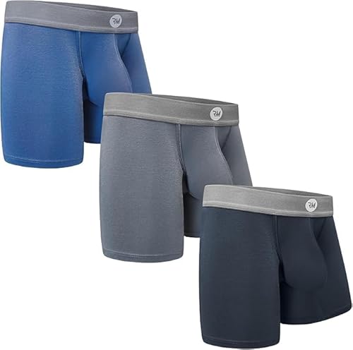 Real Men Bulge Enhancing Pouch Unterwäsche für Herren - 1, 3 und 6er Pack Set - Modal Boxershorts, X-Large